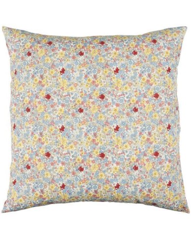 Housse de coussin liberty light blue &light yellow