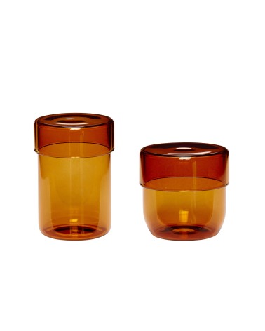 Bocaux pop small ambre (set de 2)