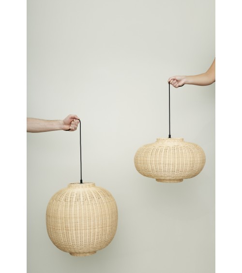 Suspension lampe Pendule Ellipse naturel