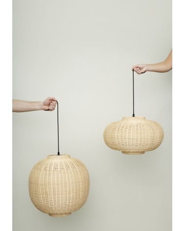 Suspension lampe Pendule Ellipse naturel