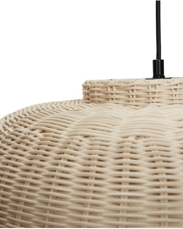 Suspension lampe Pendule Ellipse naturel