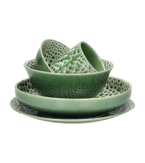 Gobelet LOTUS Diam7xh8cm porcelaine vert