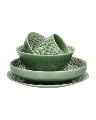 Gobelet LOTUS Diam7xh8cm porcelaine vert