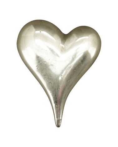 Coeur "argent" 10x8x4cm