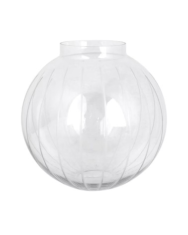 Vase boule rétro rayures XL