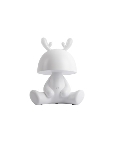 Lampe de chevet Renne blanc LED USB