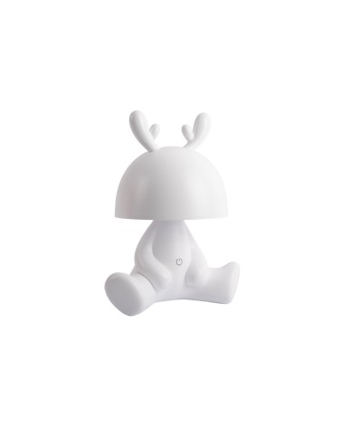 Lampe de chevet Renne blanc LED USB