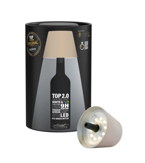 Lampe bouteille à accu plastique SABLE