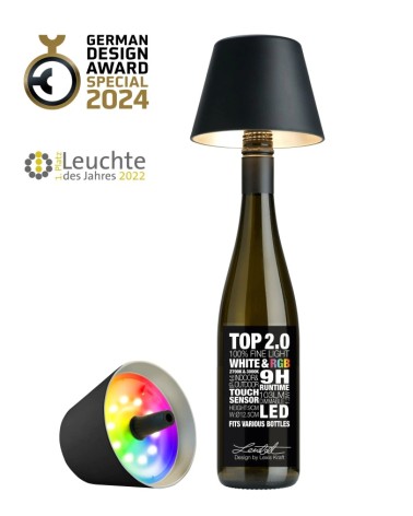 Lampe bouteille à accu plastique NOIR