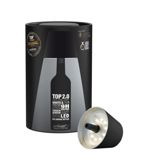 Lampe bouteille à accu plastique NOIR