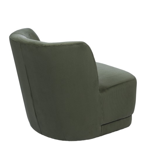 Fauteuil Berny pivotant velours cotelé Vert