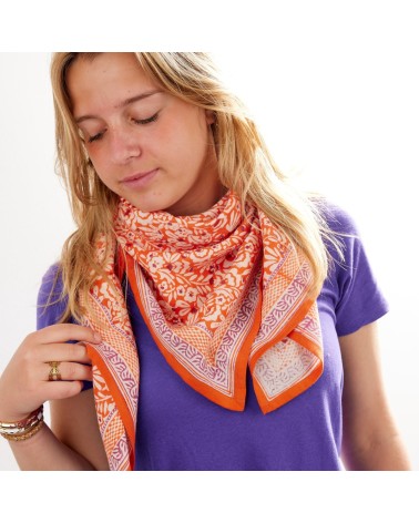 Foulard scarf iris adulte clémentine