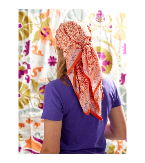 Foulard scarf iris adulte clémentine