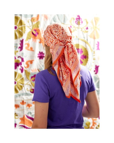 Foulard scarf iris adulte clémentine