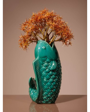 Vase poisson en Grès