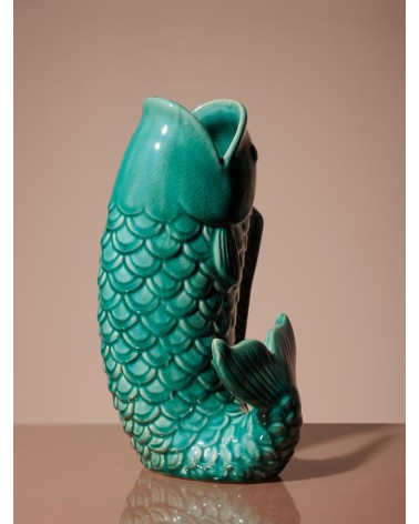 Vase poisson en Grès