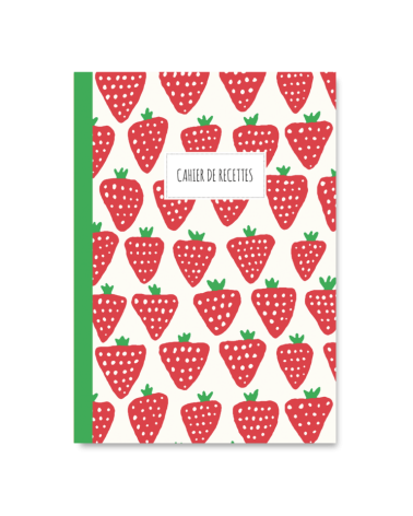 Cahier de recettes A5 "fraises"