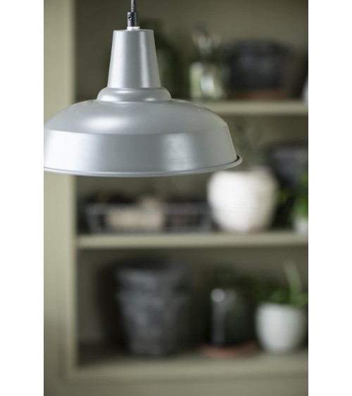 Suspension Lampe Grise Int. blanc