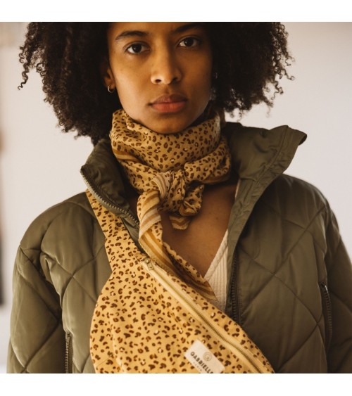 FOULARD LEOPARD SABLE