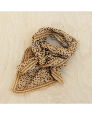 FOULARD LEOPARD SABLE