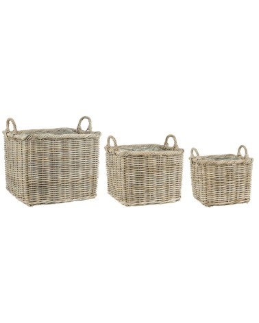 Panier Rotin carré pour plantes S